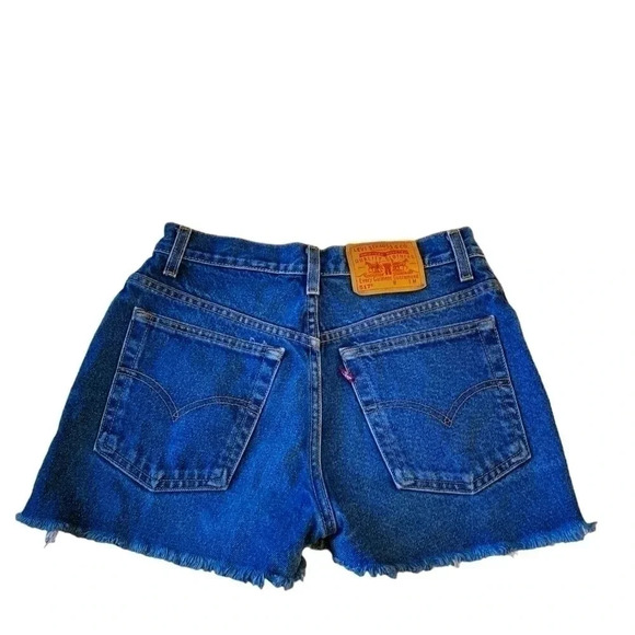 Levi Vintage Furst of a Kind Blue Jean‎ Shorts - Womens - Size 27 - Picture 2 of 3